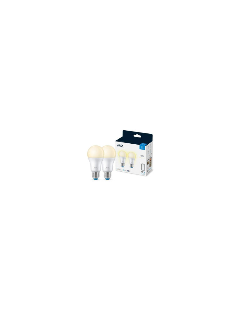 Pack 2 Ampoules LED Intelligentes WiFi + Bluetooth E27 A60 Dimmable WiZ 8W