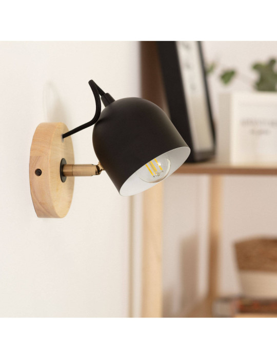 Lampe Murale Bois et Métal Acalco
