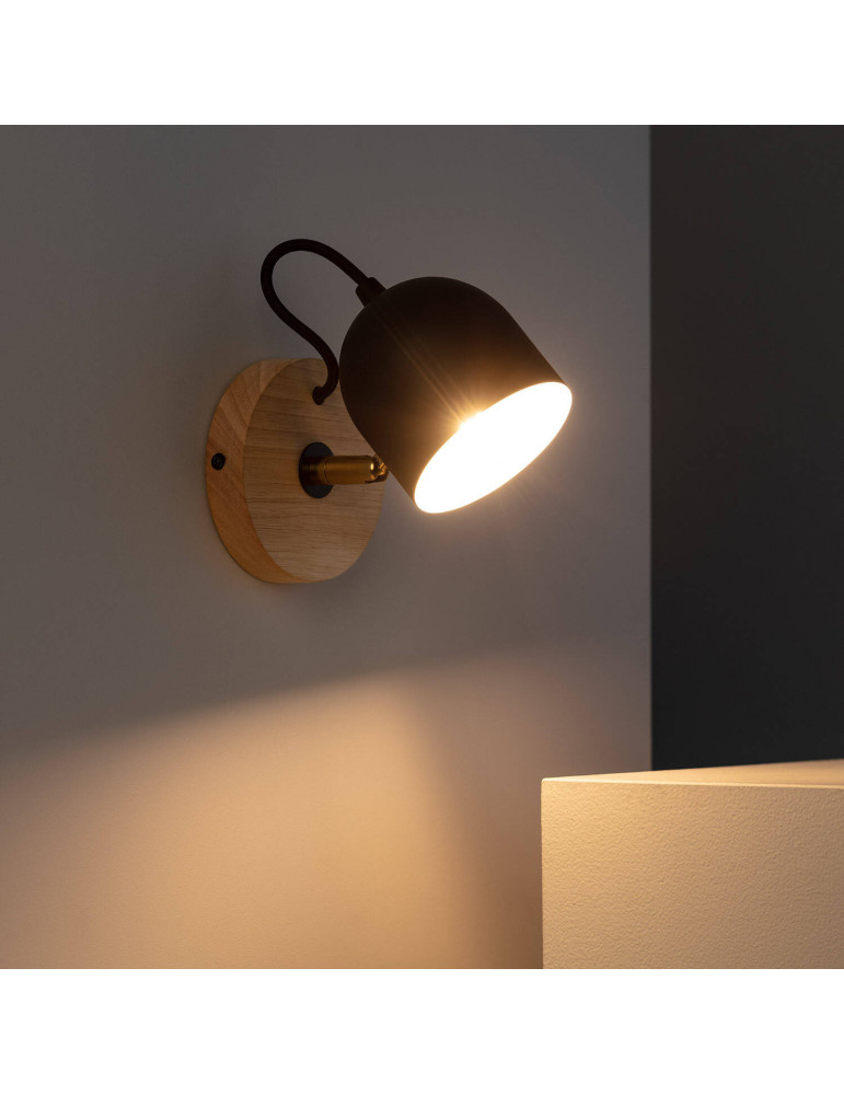 Lampe Murale Bois et Métal Acalco