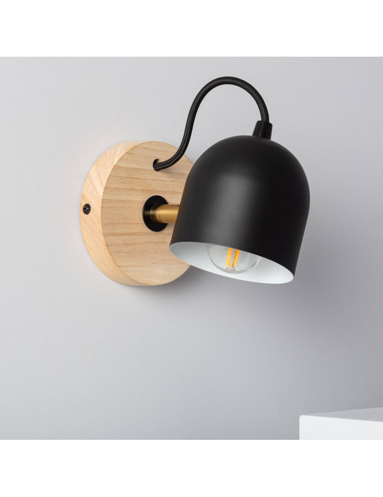 Lampe Murale Bois et Métal Acalco