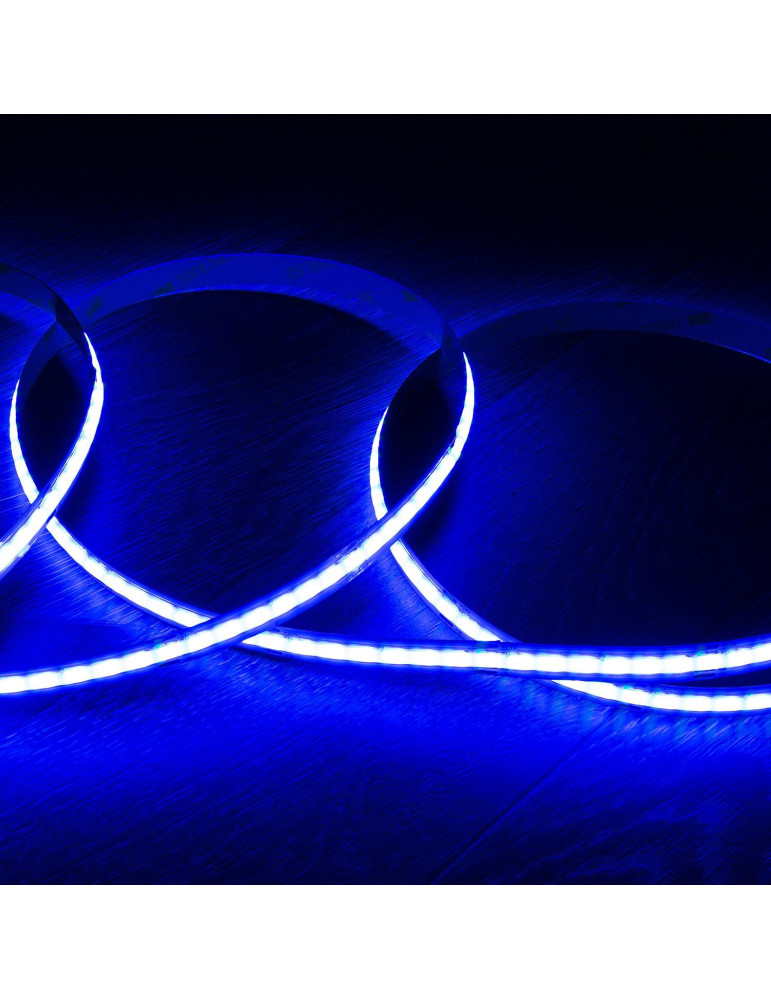 Ruban LED RGB 24V DC COB 420 LED/m 5m IP20 CRI90 Largeur 10mm Coupe 5 cm