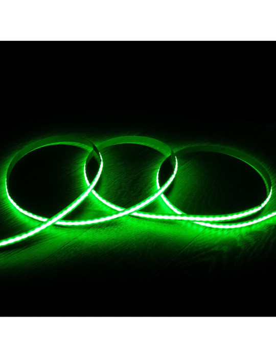 Ruban LED RGB 24V DC COB 420 LED/m 5m IP20 CRI90 Largeur 10mm Coupe 5 cm