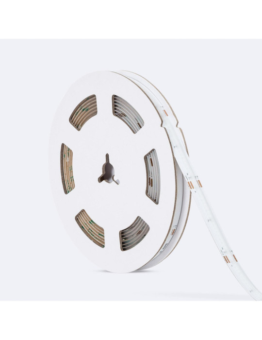 Ruban LED RGB 24V DC COB 420 LED/m 5m IP20 CRI90 Largeur 10mm Coupe 5 cm