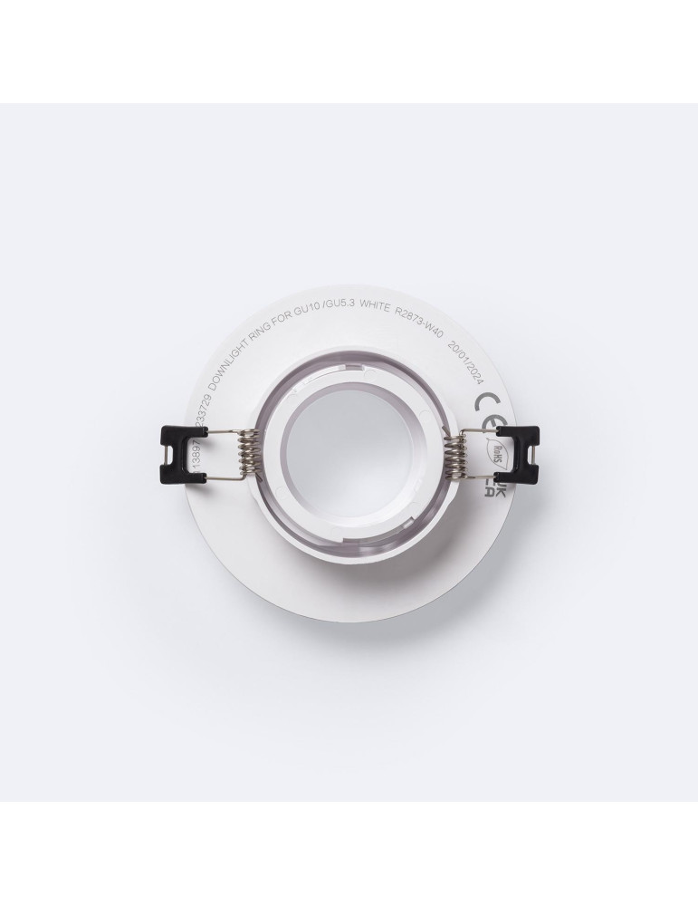 Collerette Downlight Conique Orientable Faible UGR pour Ampoule LED GU10 / GU5.3 Coupe Ø75 mm Suefix
