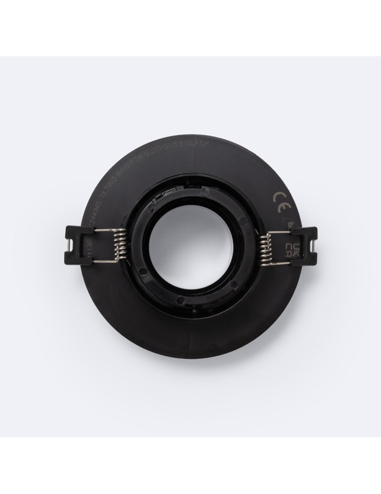 Collerette Downlight Conique Orientable Faible UGR pour Ampoule LED GU10 / GU5.3 Coupe Ø75 mm Suefix