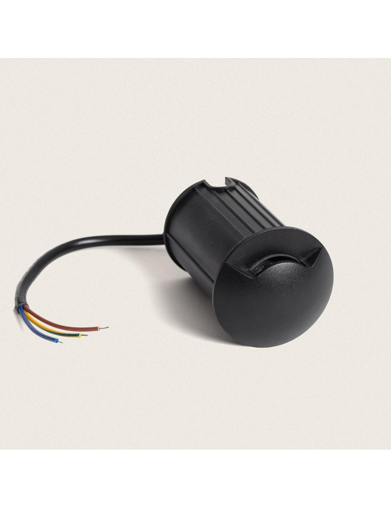 Balise Extérieure LED 3W Encastrable au Sol  Letso 1L Noire