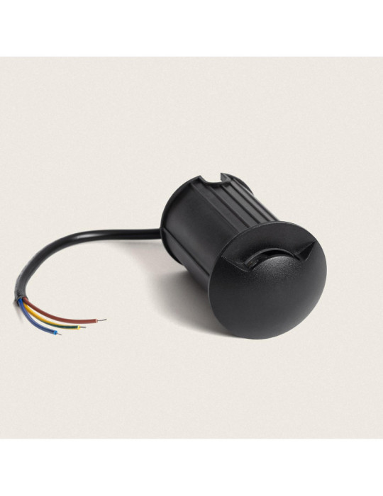 Balise Extérieure LED 3W Encastrable au Sol  Letso 1L Noire