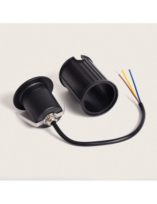 Balise Extérieure LED 3W Encastrable au Sol  Letso 1L Noire