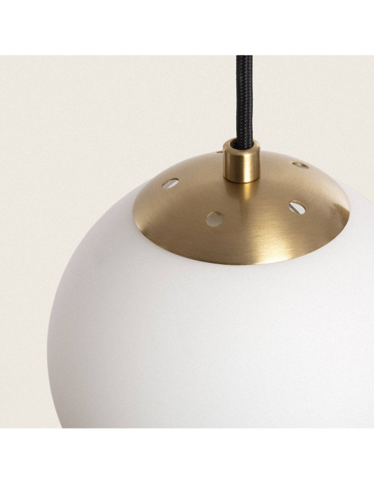 Suspension Métal et Verre Moonlight Brass 5 Spots