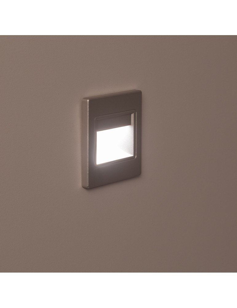 Balise LED Extérieure 1.5W Encastrable au Mur Randy Grise