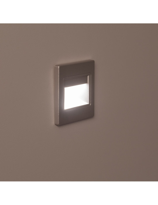 Balise LED Extérieure 1.5W Encastrable au Mur Randy Grise