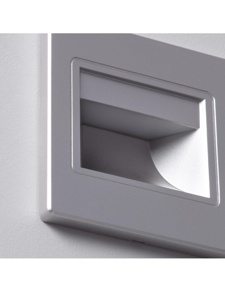 Balise LED Extérieure 1.5W Encastrable au Mur Randy Grise