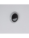 Balise LED 3W Encastrable au Mur Ronde Occulare Noire