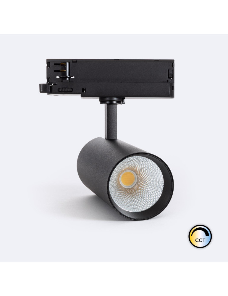 Spot LED sur Rail Triphasé 30W Carlo CCT Noir