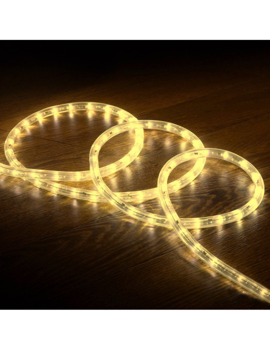 Gaine LED Ronde 220V AC 36 LED/m Blanc Chaud IP65 sur Mesure Coupe Tous les 100cm