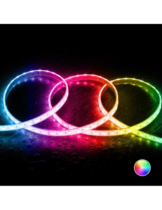 Ruban LED RGB 24V DC SMD Silicone FLEX 60LED/m 5m IP68 Largeur 12mm Coupe tous les 10cm