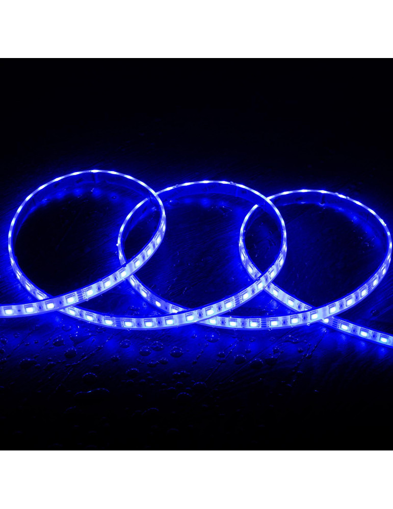 Ruban LED RGB 24V DC SMD Silicone FLEX 60LED/m 5m IP68 Largeur 12mm Coupe tous les 10cm
