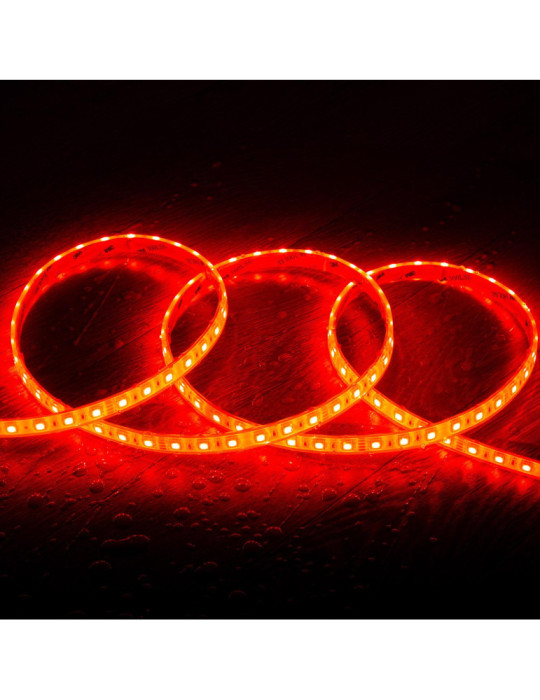 Ruban LED RGB 24V DC SMD Silicone FLEX 60LED/m 5m IP68 Largeur 12mm Coupe tous les 10cm