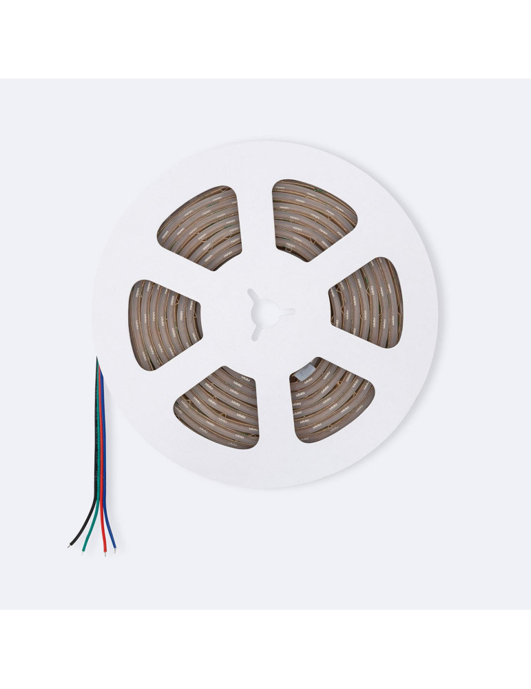Ruban LED RGB 24V DC SMD Silicone FLEX 60LED/m 5m IP68 Largeur 12mm Coupe tous les 10cm