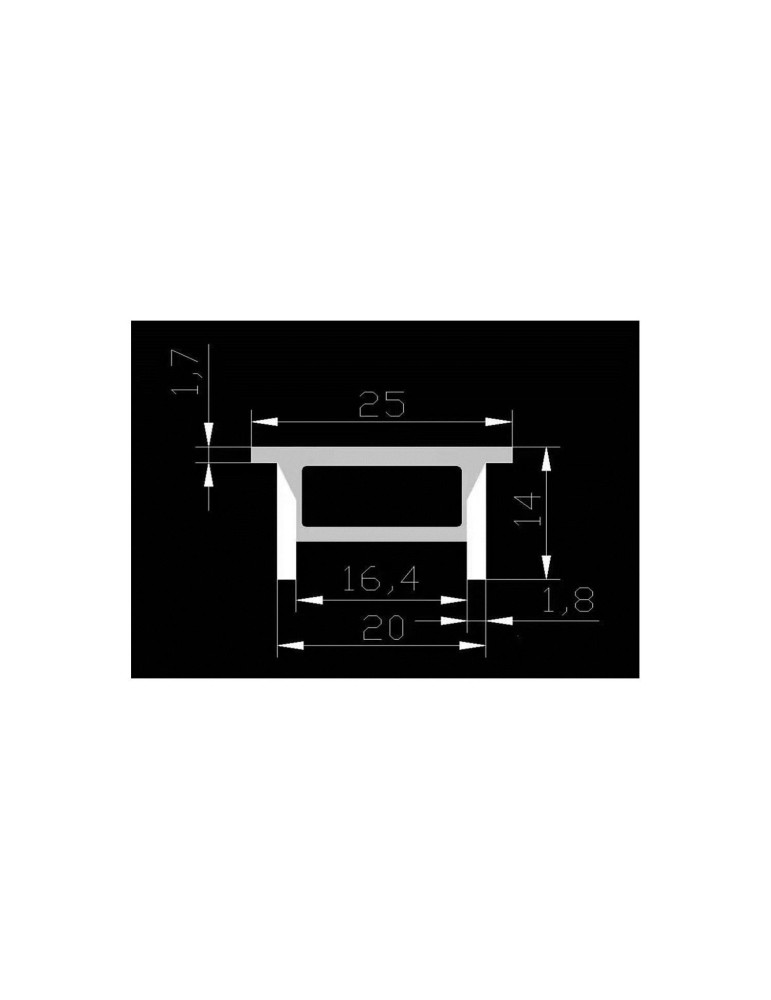 Tube Silicone LED Flex Encastré Pour Ruban LED jusqu'à 15 mm