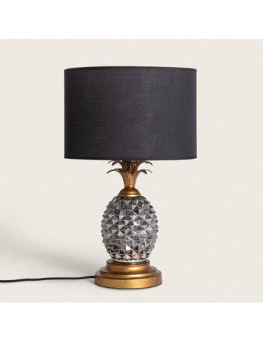 Lampe à Poser Métal et Textile Samoa