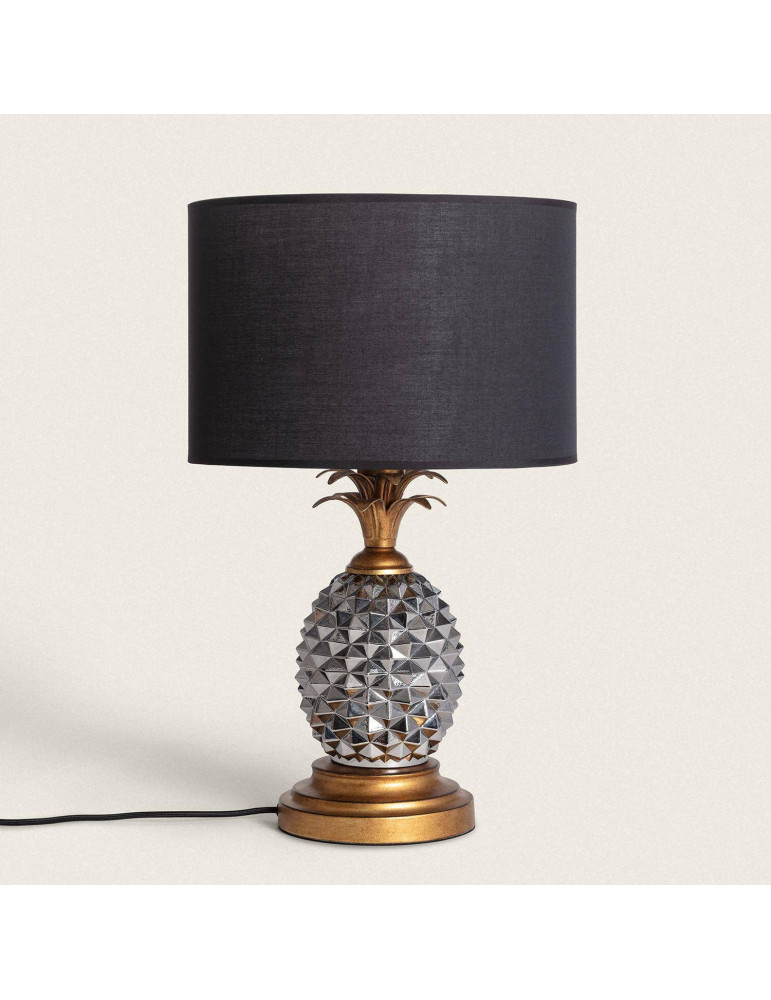 Lampe à Poser Métal et Textile Samoa