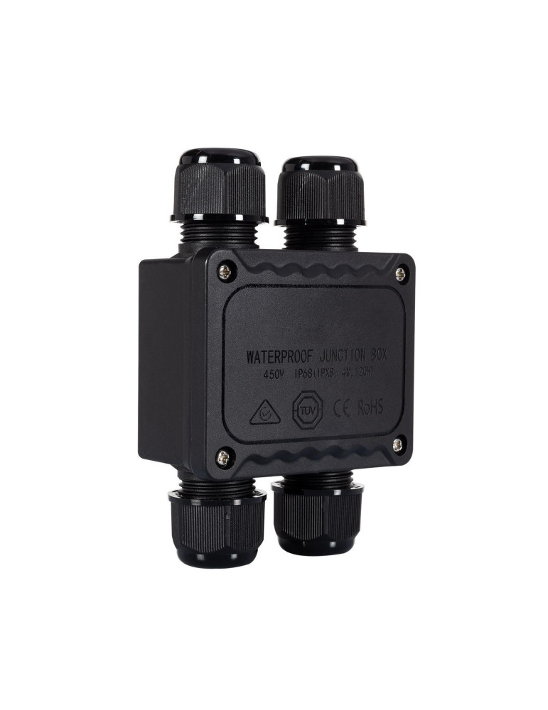 Boîte de Dérivation Étanche en "H" 128x80x40mm 4 Cônes IP68