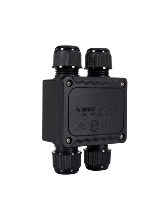 Boîte de Dérivation Étanche en "H" 128x80x40mm 4 Cônes IP68