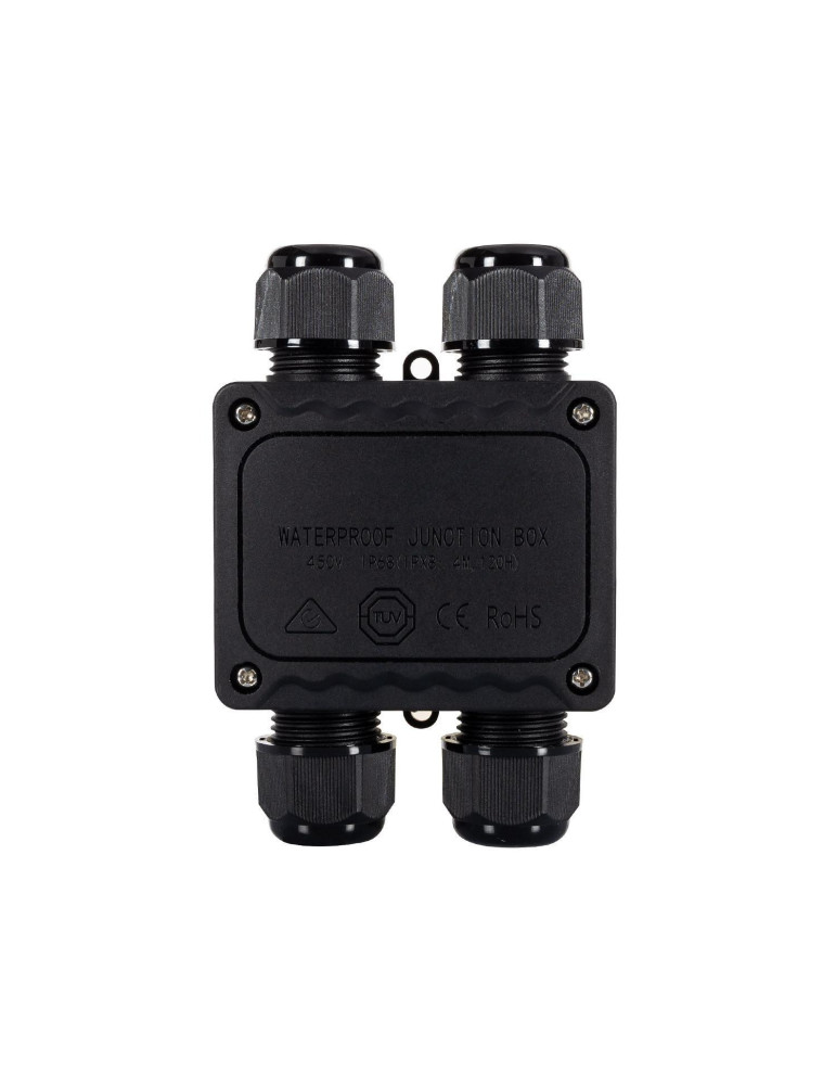 Boîte de Dérivation Étanche en "H" 128x80x40mm 4 Cônes IP68