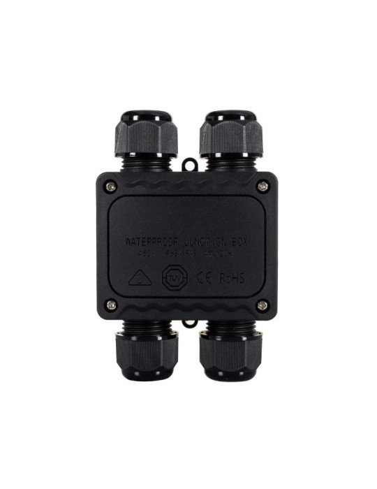 Boîte de Dérivation Étanche en "H" 128x80x40mm 4 Cônes IP68