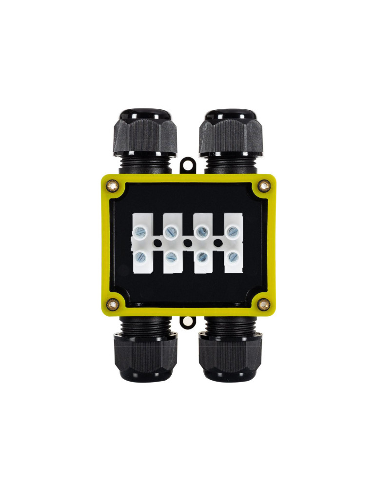 Boîte de Dérivation Étanche en "H" 128x80x40mm 4 Cônes IP68