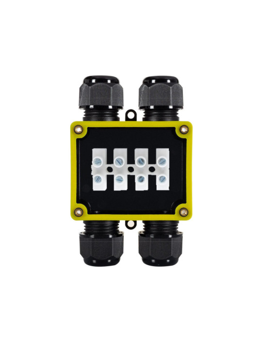 Boîte de Dérivation Étanche en "H" 128x80x40mm 4 Cônes IP68