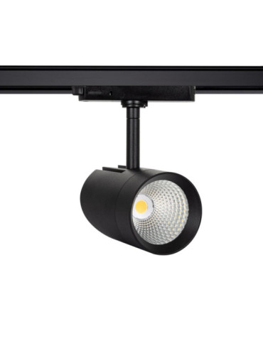 Spot LED sur Rail Triphasé 30W Fuji Noir