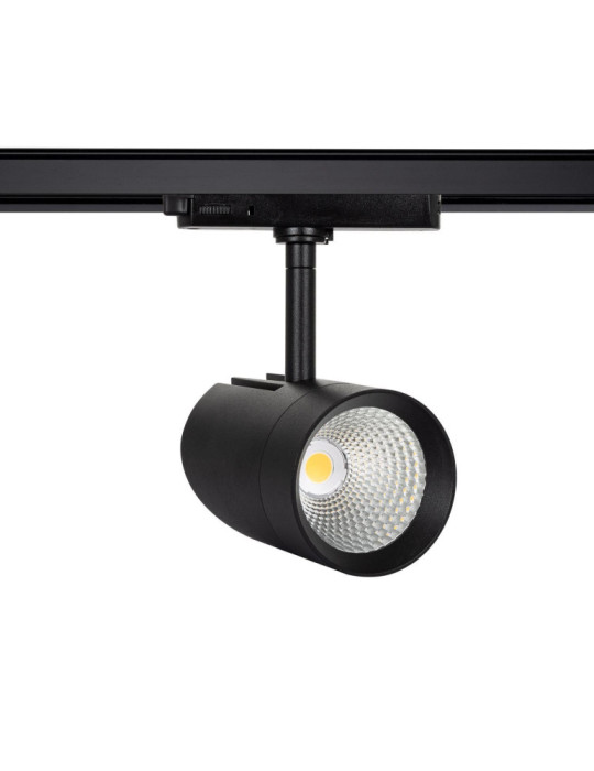 Spot LED sur Rail Triphasé 30W Fuji Noir