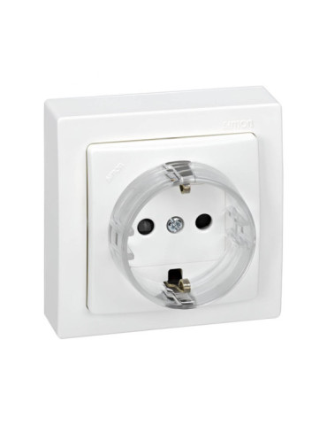 Prise Schuko Monobloc avec Dispositif de Sécurité SIMON 73 LOFT 73432