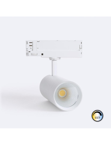 Spot LED sur Rail Triphasé 30W Carlo CCT Blanc