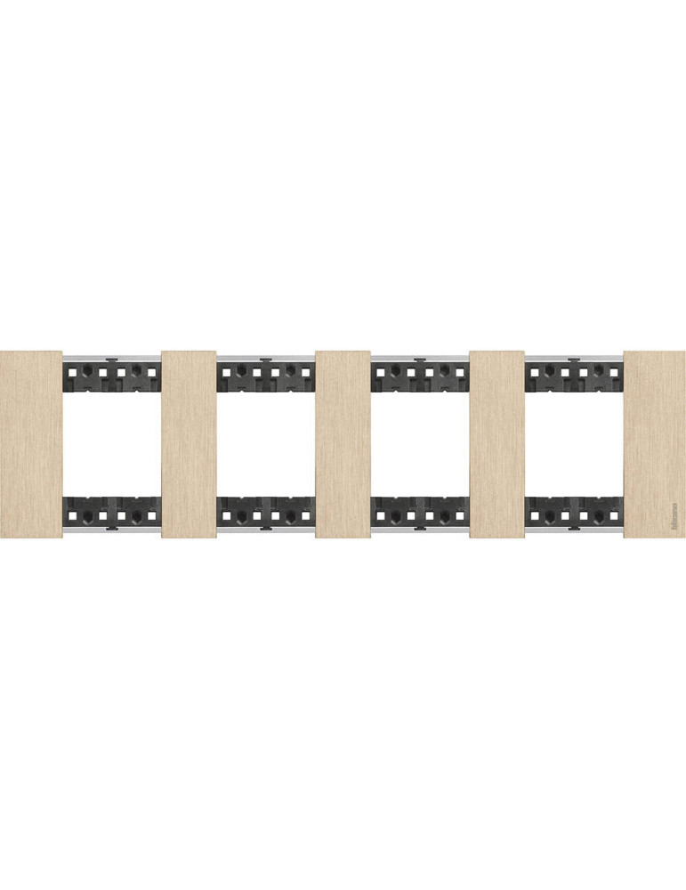 Platine de Finition 2 x 4 Modules Métals BTicino Living Now KA4802M4_