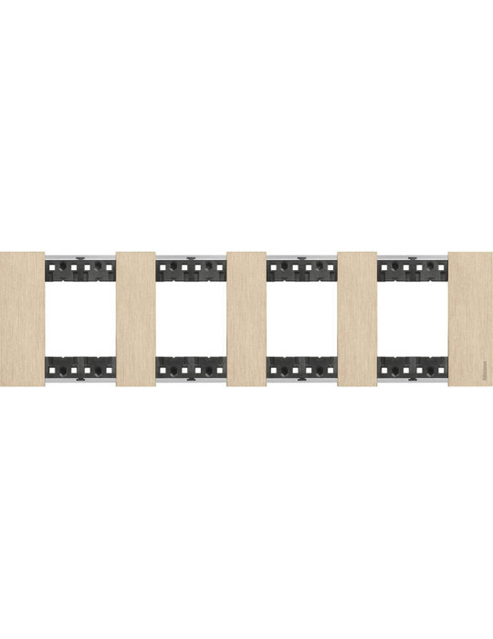 Platine de Finition 2 x 4 Modules Métals BTicino Living Now KA4802M4_