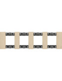 Platine de Finition 2 x 4 Modules Métals BTicino Living Now KA4802M4_