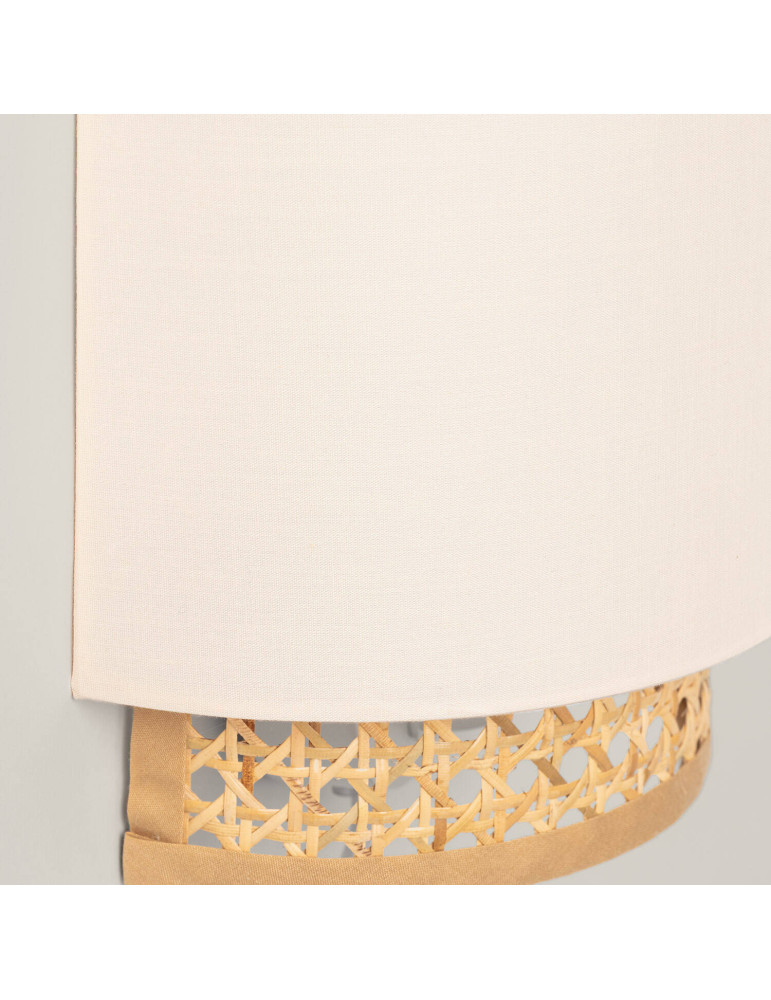 Applique Murale Rotin et Tissu Amaia