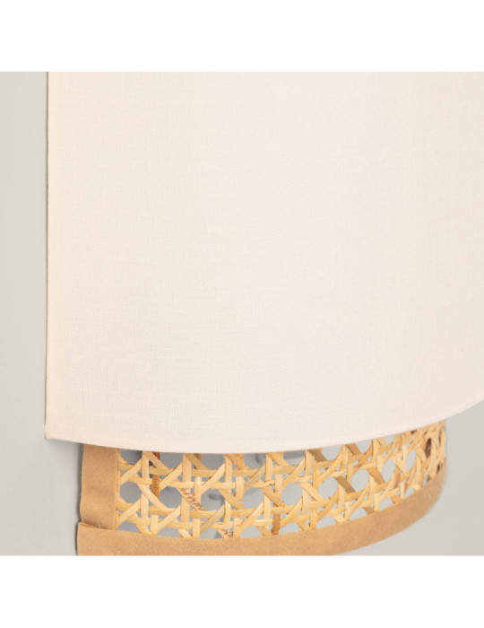 Applique Murale Rotin et Tissu Amaia