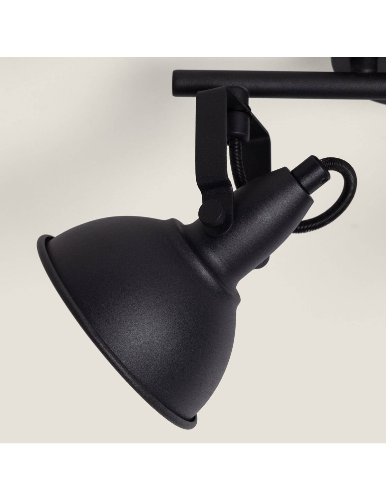 Plafonnier Orientable Aluminium Emer 2 Spots Noir