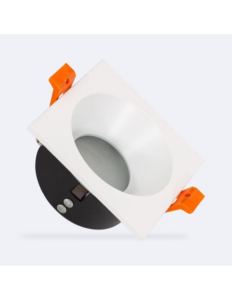 Collerette Downlight Carrée IP65 pour Ampoule LED GU10 Coupe Ø75 mm