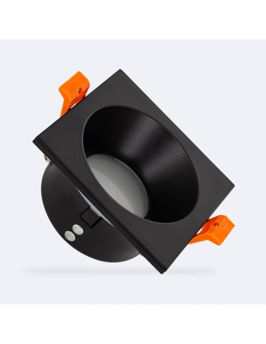 Collerette Downlight Carrée IP65 pour Ampoule LED GU10 Coupe Ø75 mm