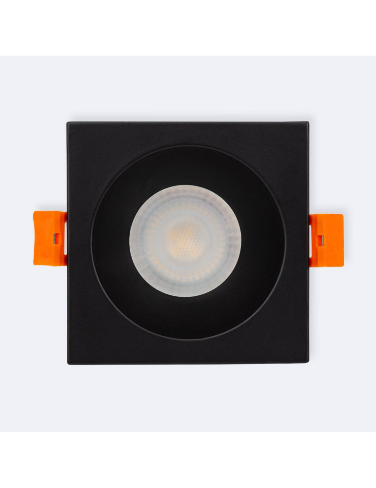 Collerette Downlight Carrée IP65 pour Ampoule LED GU10 Coupe Ø75 mm