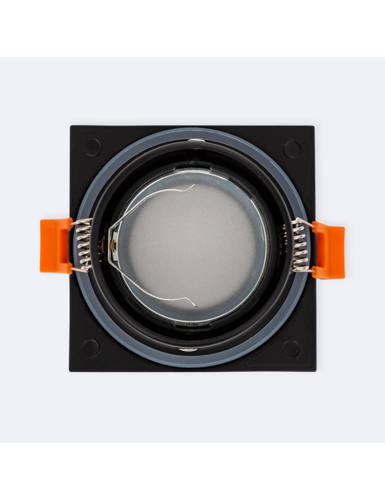 Collerette Downlight Carrée IP65 pour Ampoule LED GU10 Coupe Ø75 mm