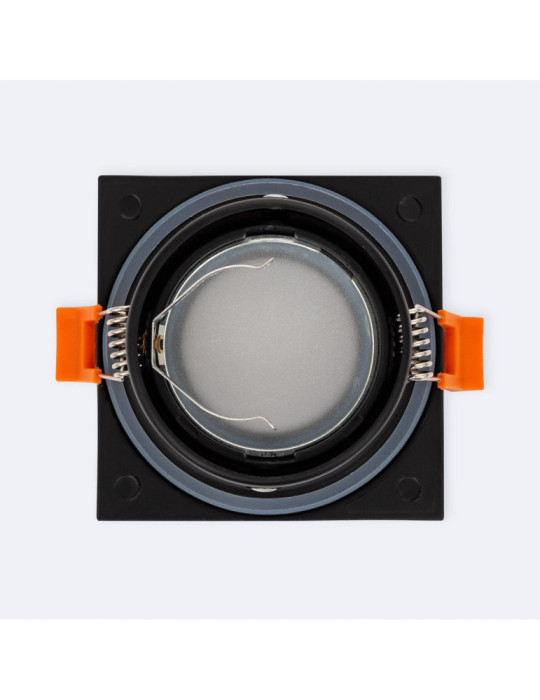 Collerette Downlight Carrée IP65 pour Ampoule LED GU10 Coupe Ø75 mm