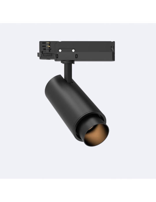 Spot LED Fasano Cylindre 30W pour Rail Triphasé Dimmable DALI Noir Spot LED Fasano Cylindre 30W pour Rail Triphasé Dimmable DALI Noir