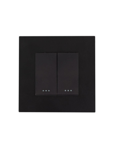 Interrupteur Double Bouton-Poussoir avec Cadre PC Modern