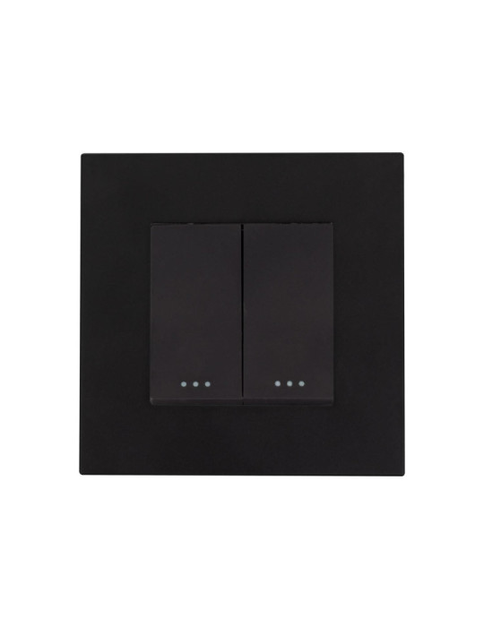 Interrupteur Double Bouton-Poussoir avec Cadre PC Modern